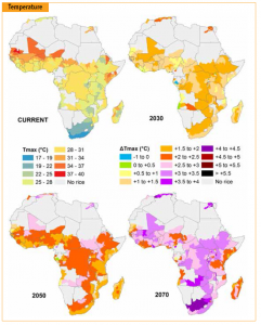 Projected rainfall patterns in Africa.